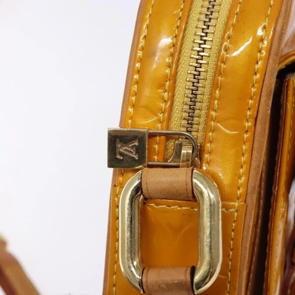 LOUIS VUITTON Monogram Vernis Christie PM Shoulder Bag Jaune M91110 Auth ep10365 - Picture 9 of 16